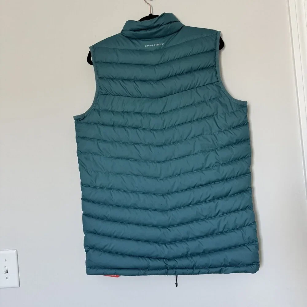 Columbia Mens Slope Edge Vest Omni-Heat Thermal Reflective Teal‎ NWT Small